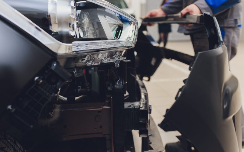 auto mechanic repair car body bumper replacement